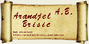 Aranđel Brisić vizit kartica
